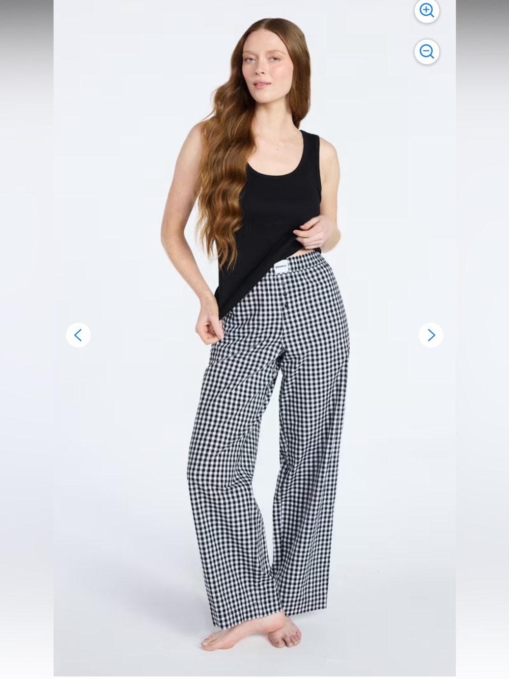 Joyspun Black & White Gingham Wide Leg
Lounge Pants Checkered Medium cotton